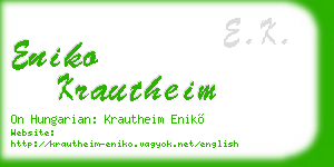 eniko krautheim business card