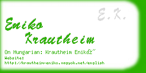 eniko krautheim business card
